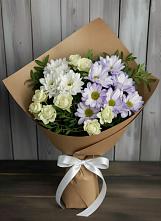 Букет цветов из:  Хризантемы и Розы в Сочи