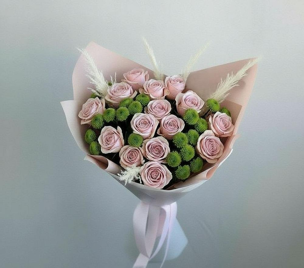 Букет доброе утро в Сочи Букет цветов из: Розы и Хризантемы в Сочи