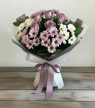 Букет цветов из:  Хризантемы и Розы #REPLACE_PRED# Сочи